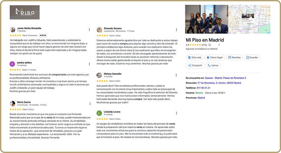 Agencia inmobiliaria Madrid opiniones